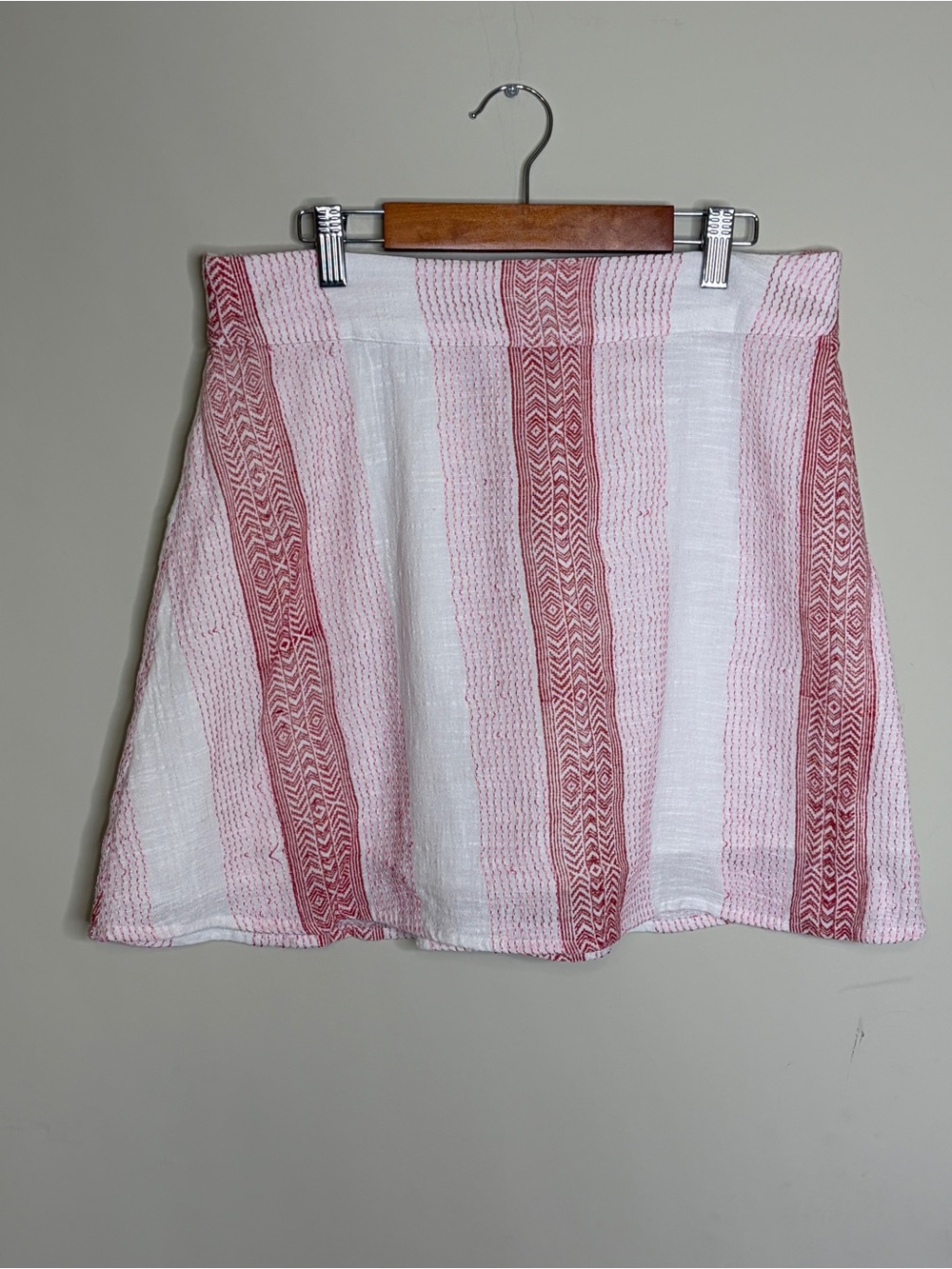Katie Sturino Embroidered Mini Skirt Boho Size M